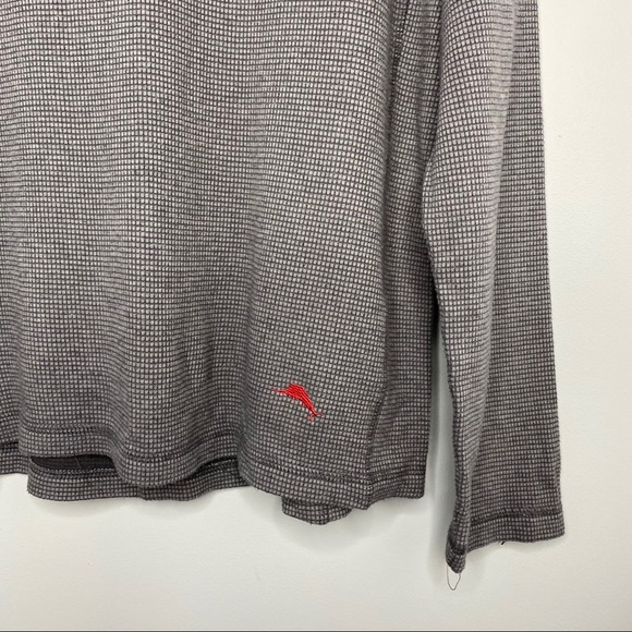 TOMMY BAHAMA Gray Waffle Knit Thermal Long Sleeve - Picture 2 of 5